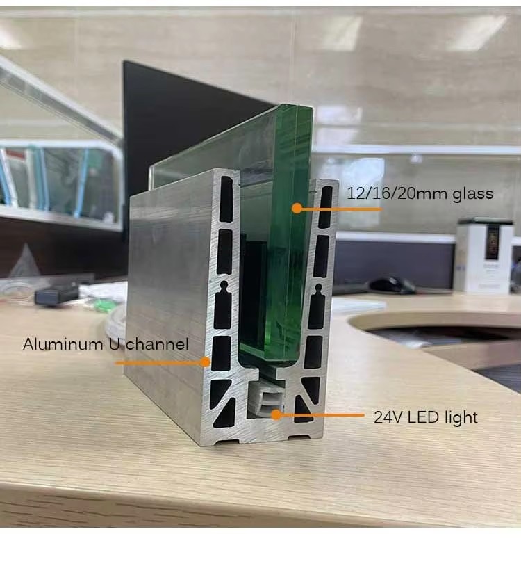 HDSAFE Hot Selling OEM Aluminium Glass Holder Balcony Balconi Glass Railing For Stair Railing Factory