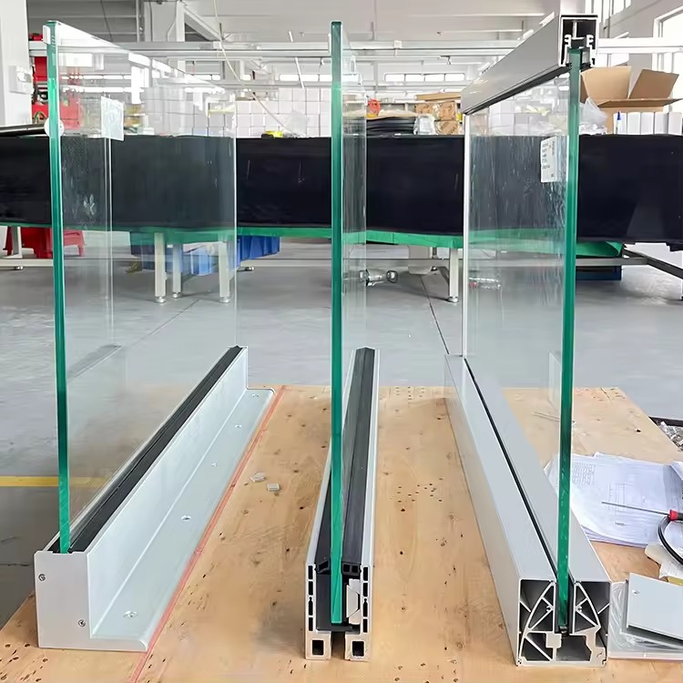 HDSAFE Glass Handrail Factory Balcony Glass Panel Terrace Aluminum U Channel Frameless Tempered Glass Railing Deck Balustrade