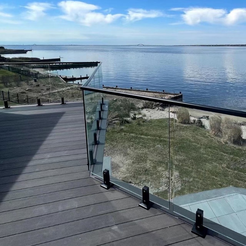 HDSAFE Aluminum Glass Handrails For Balcony Aluminum Glass Balustrade